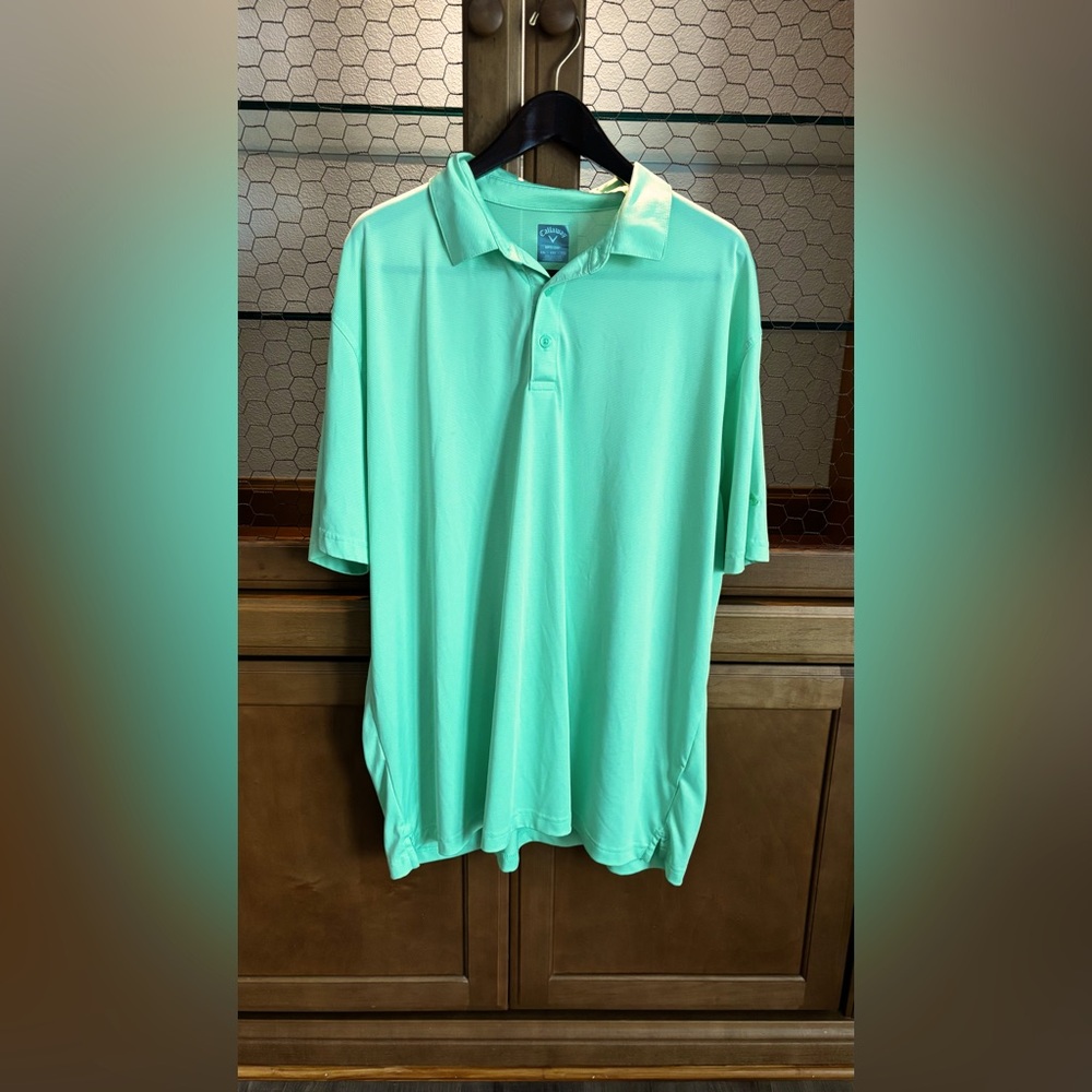 Men's Callaway Golf Mint Green Polo Shirt